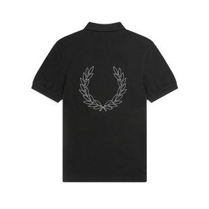 Brand New Detailed Laurel Wreath Back Pique Shirt in Black -Collectible Edition